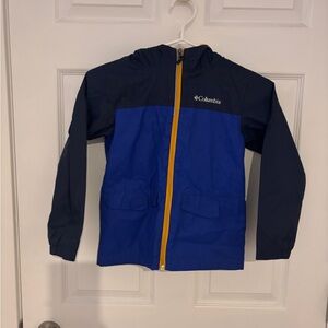 Columbia Boys Blue and Black Rain Jacket